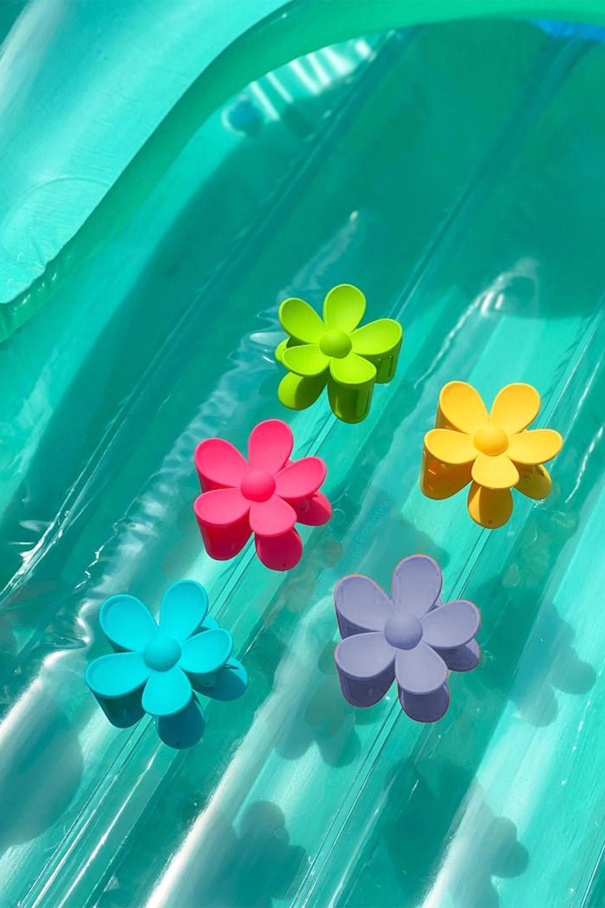 Trend 5’li Rainbow Papatya Çiçek Mandal Toka Seti