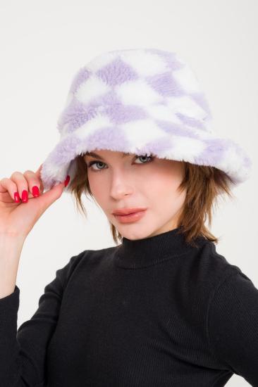 Kadın Özel Seri Lila Renk Peluş Bucket Şapka