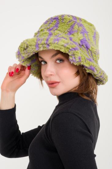 Kadın Yeşil Renk Limited Edition Peluş Bucket Şapka