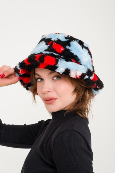Kadın Özel Seri Desenli Peluş Bucket Şapka