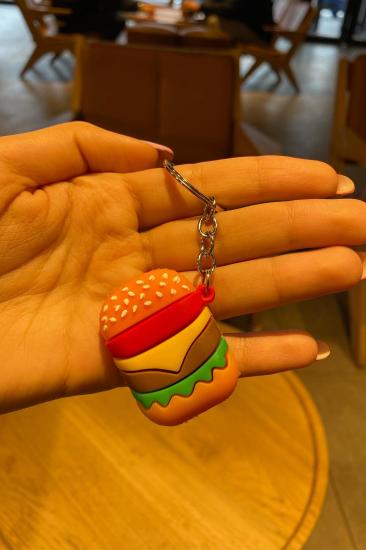 Hamburger Silikon anahtarlık & Çanta aksesuarı