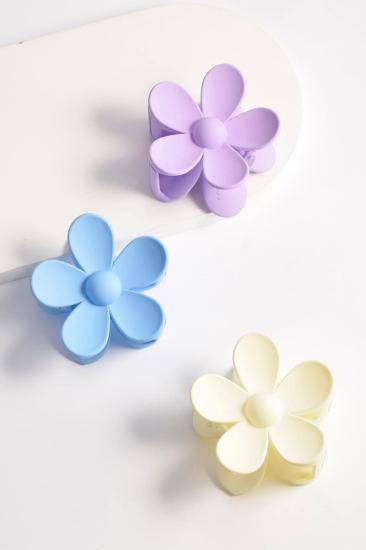 Trend 3’lü Pastel Renk Papatya Çiçek Mandal Toka Seti