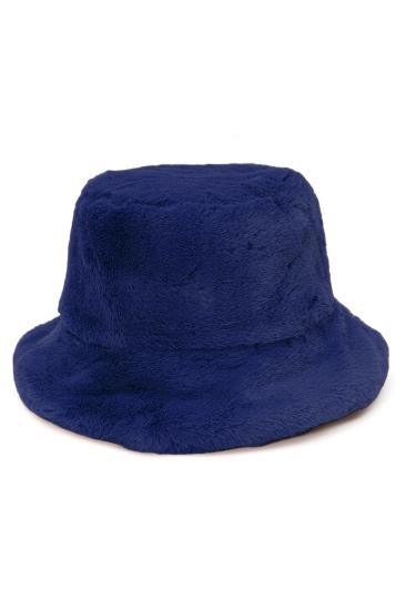 Lacivert Renk Peluş Bucket Şapka