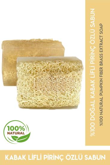 %100 El Yapımı Doğal Kabak Lifli Pirinç Sabunu