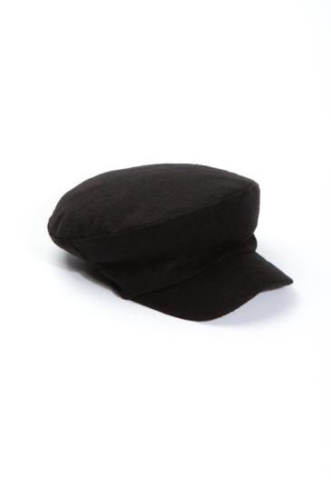 Denizci Tipi Siyah Kaşe Kasket Şapka