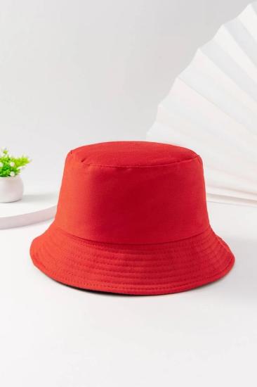 Unisex Basic Kırmızı Bucket Şapka